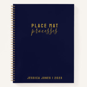 Placemat Processes Simple Navy Journal