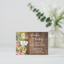Apportez un livre Carte de Baby Shower Rustique Ro
