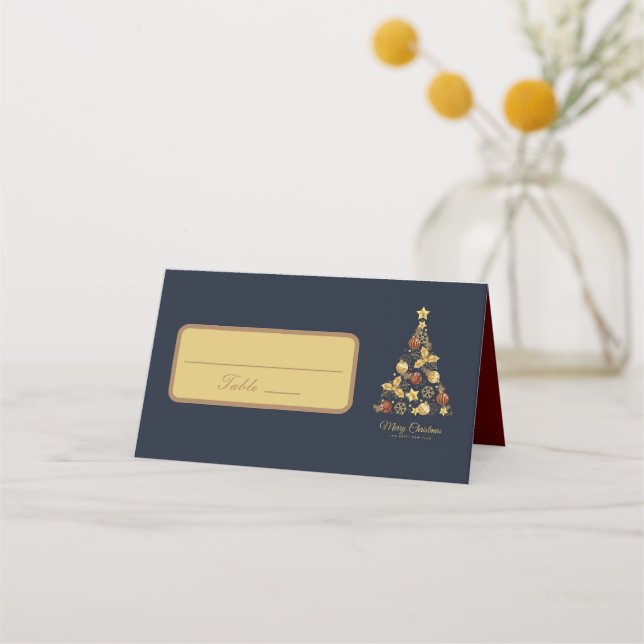 Placement Arbre de Noël moderne Design Carte Place pliée (Devant)