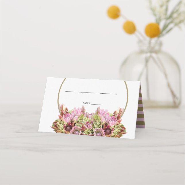 Placement Bouquet de fleurs sauvages rustique Mariage Carte  (Devant)