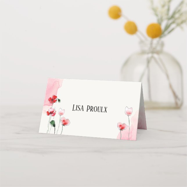 Placement card "poppies" (Front)