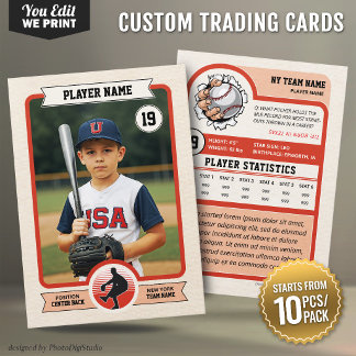Placement Carte à collectionner de baseball personnalisée vi