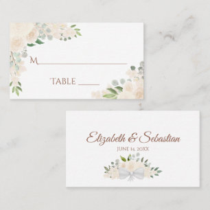 Placement Carte d'accompagnement de mariage élégante florale