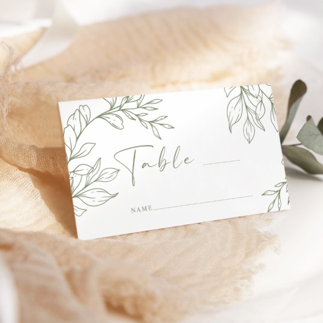 Placement Carte d'accompagnement de mariage simple fleur boh (Créateur téléchargé)
