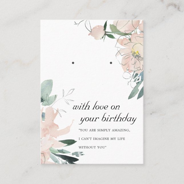PLACEMENT CARTE D'AFFICHAGE D'ANNIVERSAIRE DE L'AMI ROSE BLA (Devant)