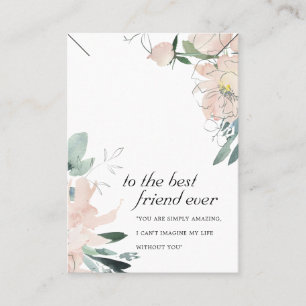 PLACEMENT CARTE D'AFFICHAGE DE CADEAU FLORAL FAMILIAL BLANC
