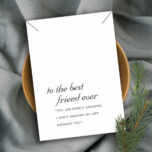 PLACEMENT CARTE D'AFFICHAGE DE CADEAU NOIR BLANC AMI