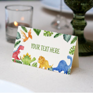 Placement Carte d'anniversaire de l'Anniversaire des Dinosau
