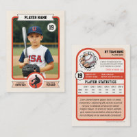 Carte de baseball personnalisée vintage 10 pièces/