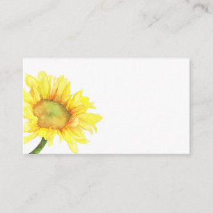 Placement Carte de boîtier blanc Mariage de tournesol d'aqua