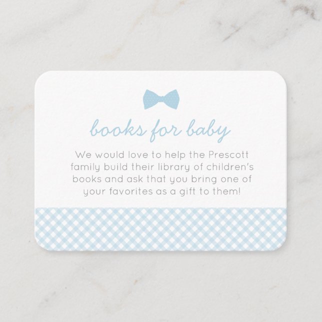 Placement Carte de boîtier du baby shower de cravate avant E (Devant)
