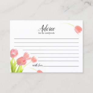 Placement Carte de conseils Fleurs de tulipes roses tendres