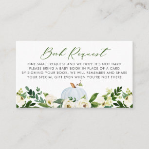 Placement Carte de demande de Baby shower Citrouille bleu