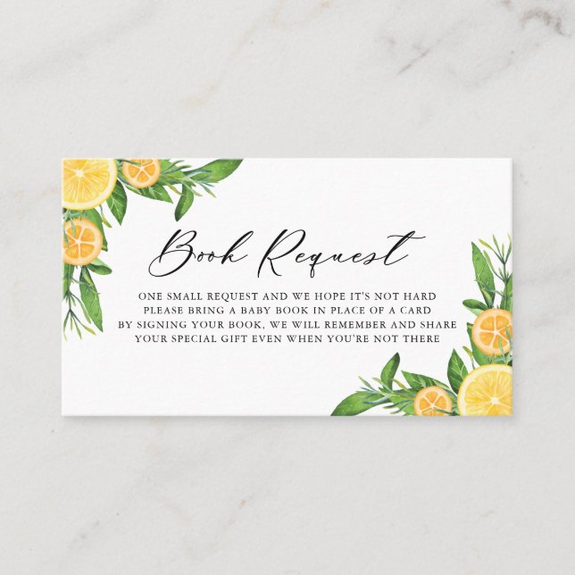 Placement Carte de demande de réservation de Baby showers ci (Devant)