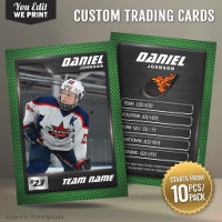 Carte de hockey personnalisée, joueur en graphite