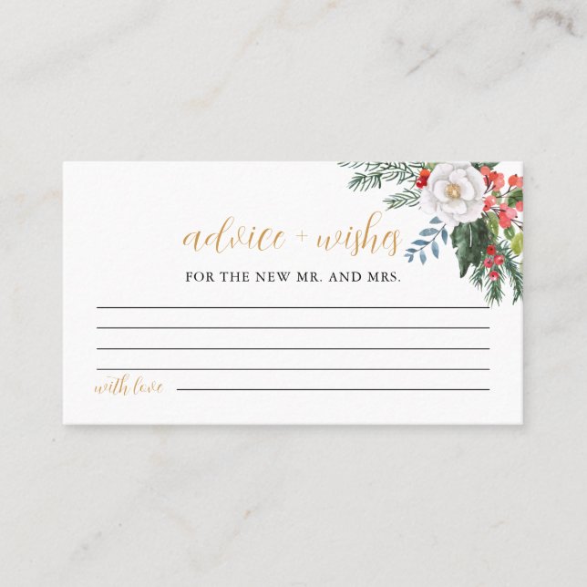 Placement Carte de jeu de conseil et de souhaits de Noël (Devant)