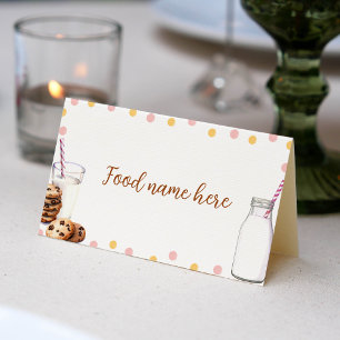 Placement Carte de la tente de lait et de biscuits pour la f