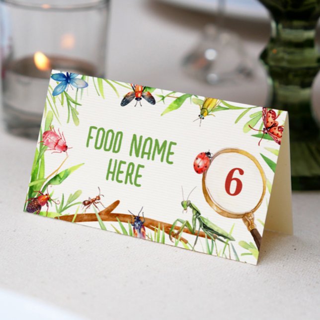Placement Carte de lieu d'anniversaire des insectes (Créateur téléchargé)