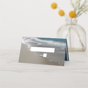 Placement Carte de lieu de mariage plage et sable au bord de