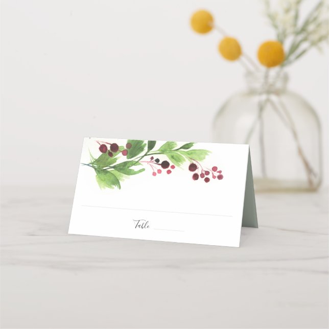 Placement Carte de Mariage de Noël, carte d'escorte (Devant)