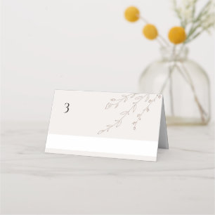 Placement Carte de Mariage minimaliste neutre en ivoire
