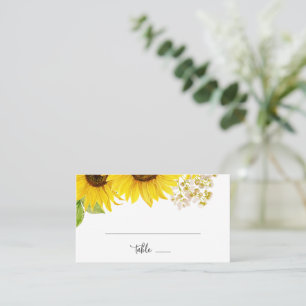 Placement Carte de Mariage plat de tournesol du pays
