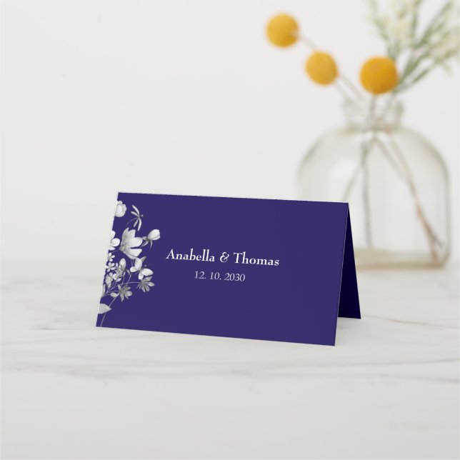 Placement Carte de Mariage Royal Blue (Dos)