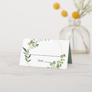 Placement Carte de Mariage Tropical Green Feuille