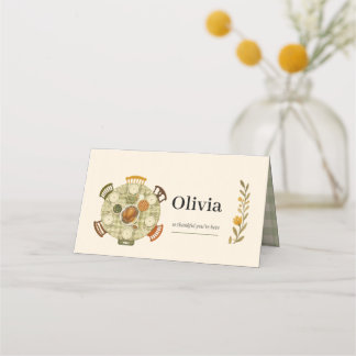 Placement Carte de nom de table de Thanksgiving peinte à car