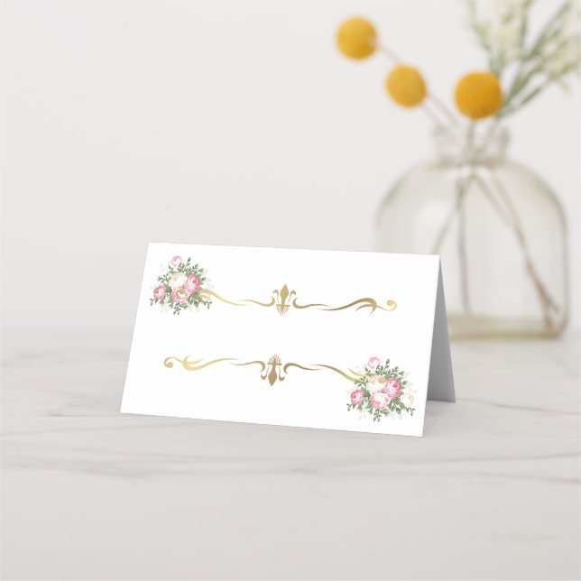 Placement Carte de nom pliée (Devant)