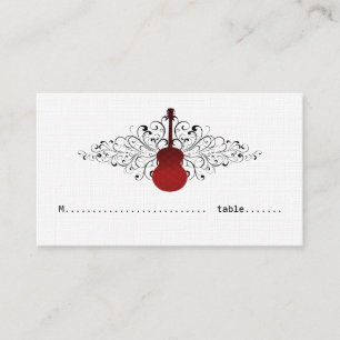 Placement Carte de place de guitare Red Swirls