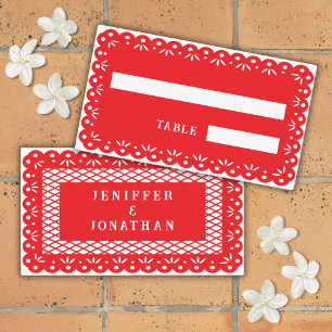Placement Carte de place PICADO PAPEL MEXICAIN ROUGE