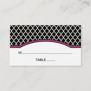 Placement Carte de place Pink Elegant Quatrefoil