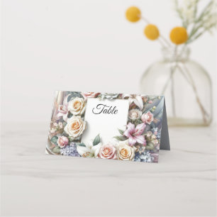 Placement Carte de place pliée mariage