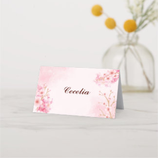 Placement Carte de place pliée Sakura Cherry Blossom
