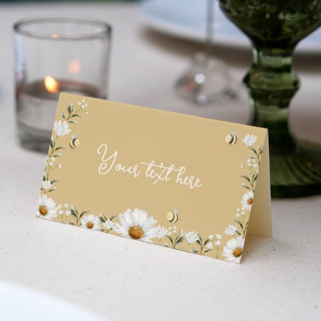 Placement Carte de place pour fête d'anniversaire Daisy Bee  (Créateur téléchargé)