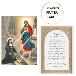 Placement Carte de prière catholique romaine de Marie Margue