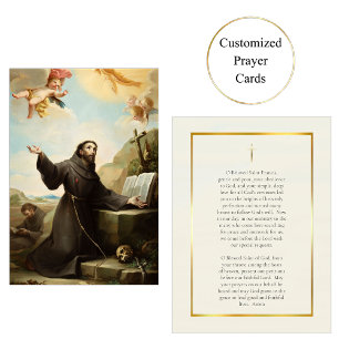 Placement Carte de prière catholique romaine de St. François