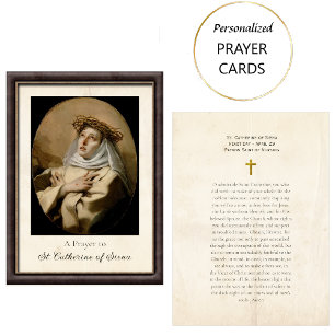 Placement Carte de prière catholique romaine de Ste-Catherin