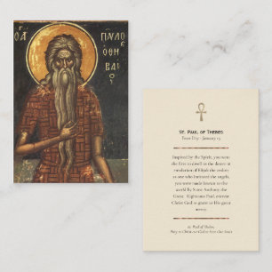 Placement Carte de prière chrétienne orthodoxe de St. Paul d