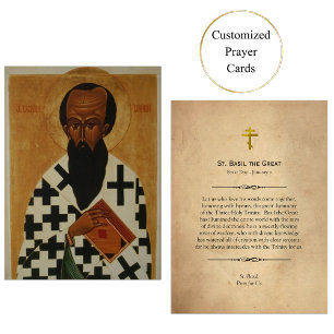 Placement Carte de prière chrétienne orthodoxe St. Basil