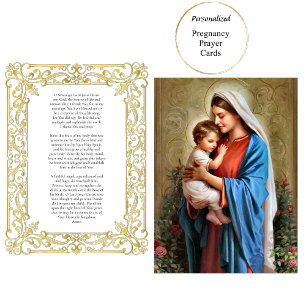 Placement Carte de prière de grossesse catholique avec un ca