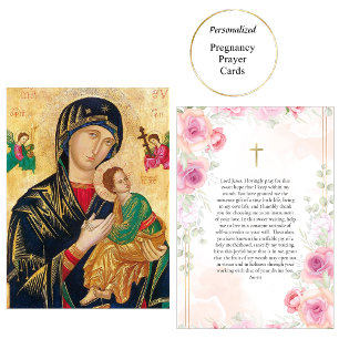 Placement Carte de prière de grossesse de l'enfant Christ Th
