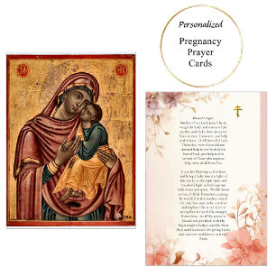 Placement Carte de prière de grossesse de l'enfant Christ Th