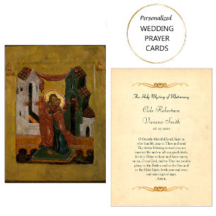 Placement Carte de prière de mariage chrétien orthodoxe