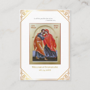 Placement Carte de prière de mariage orthodoxe avec cadre do