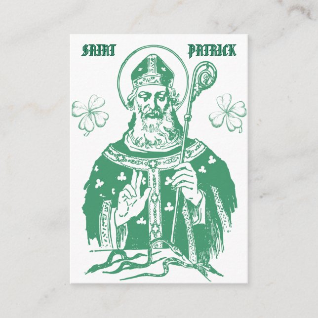 Placement Carte de prière dévotionnelle Saint-Patrick (Devant)
