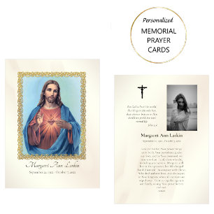 Placement Carte de prière du Sacré-Coeur de Jésus