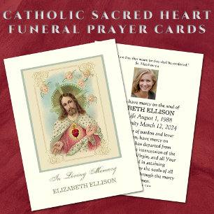 Placement Carte de prière du Sacré-Coeur de Jésus catholique