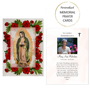 Placement Carte de prière funéraire en mémoire de Notre-Dame